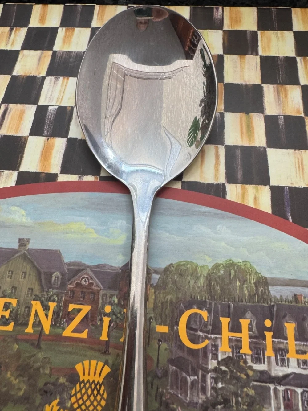 MacKenzie-Childs Courtly Check Serving Spoon Retired Displayed Only Stunning